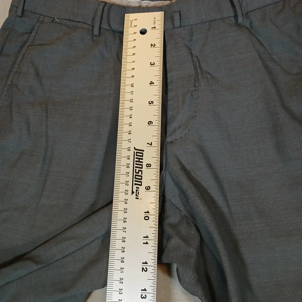 Ermenegildo Zegna High Performance Mens Dress Pants 34/30 Gray 100 % Wool Cuffed